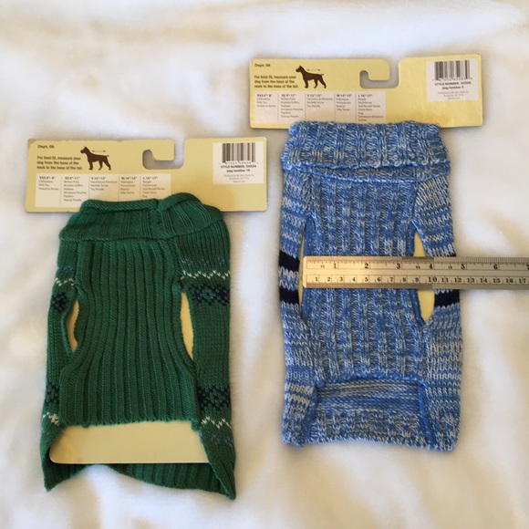Two new dog sweaters XS Green and Blue - Picture 6 of 9